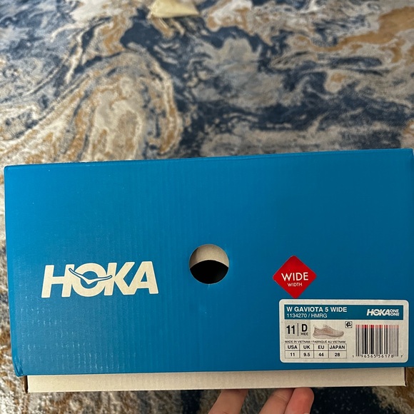 Hoka Gaviota 5 Wide Light Grey Sneakers - Picture 10 of 10